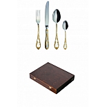 Набор столовых приборов 48 предметов Павловский завод им. Кирова М-18 ЛНТП Посольский в дер. дипломате