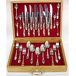 Павловский завод им. Кирова Набор столовых приборов 48 предметов М-17 Дворцовый в дер. дипломате