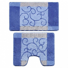 Набор ковриков для ванной комнаты Milardo Fine Lace, 350PA68M13, 50х80 + 50х50 см