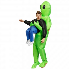 Надувной маскарадный костюм Зеленый Инопланетянин на Хэллоуин (Чужой)