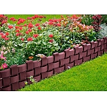 Ограждение садовое Мастер Сад Плетенка коричневая 2,4 м, высота 19,5 см