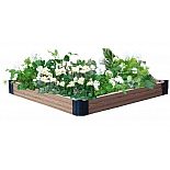 Комплект садового ограждения для грядки GardenDreams из ДПК, высота 15 см, 1,2х1,2 м