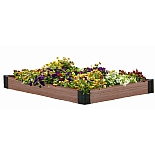 Комплект садового ограждения для грядки GardenDreams из ДПК, высота 15 см, 0,8х1,2 м