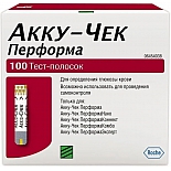 Тест-полоски Акку-Чек Перформа для глюкометра № 100