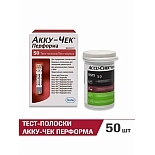 Тест-полоски Акку-Чек Перформа для глюкометра 50 штук