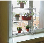 Стеллаж металлический для рассады и цветов Найди на подоконник 33х62х93 см белый