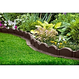 Бордюр садовый Волна ограждение Мастер Сад высота 90 мм, длина 3,2 метра, коричневый