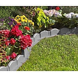 Бордюр садовый Волна ограждение Мастер Сад высота 90 мм, длина 3,2 метра, серый