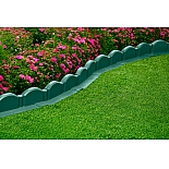 Бордюр садовый Волна ограждение Мастер Сад высота 90 мм, длина 3,2 метра, зеленый