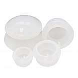 Силиконовые банки для вакуумнного массажа Premium Просто-Полезно белые 4 шт.