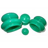 Силиконовые банки для вакуумнного массажа Premium Просто-Полезно зеленые 4 шт.