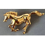 Брошь Лошадка маленькая золотистая Символ 2026 года