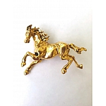 Брошь Лошадь золотистая Символ 2026 года