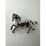 Брошь Лошадь темное серебро Символ 2026 года